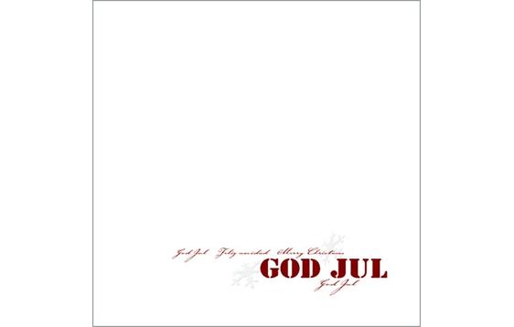 9408613  382012 Julekort &quot;God Jul&quot; 160x160 cm Starwhite med eget innsidetrykk og konvolutter